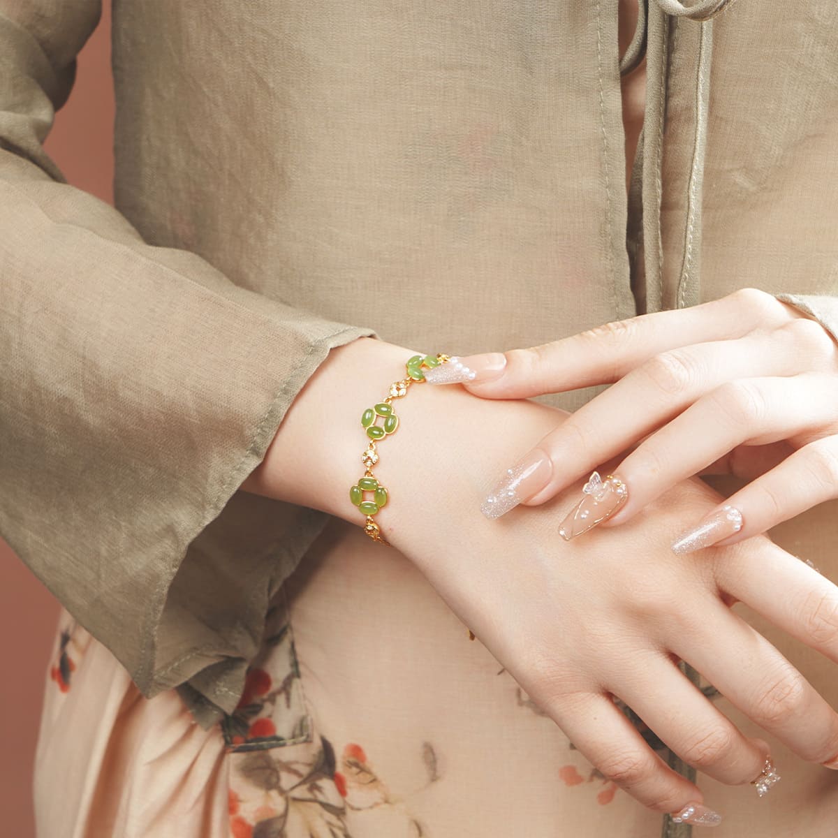 Lucky Clover Jade Bracelet