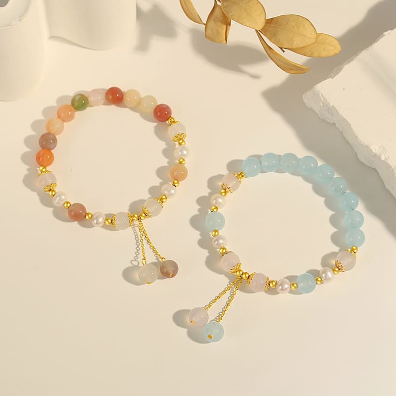 Harmony Colors Jade & Pearl Bracelet