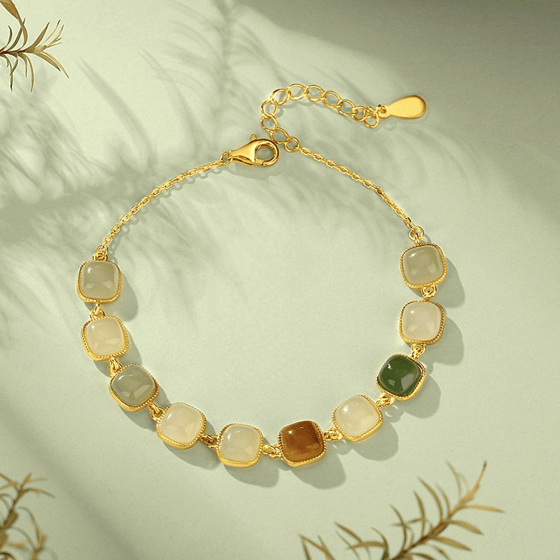 Ethereal Jade Mosaic Bracelet