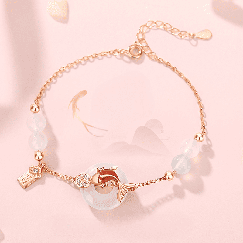 Golden Koi Jade Bracelet