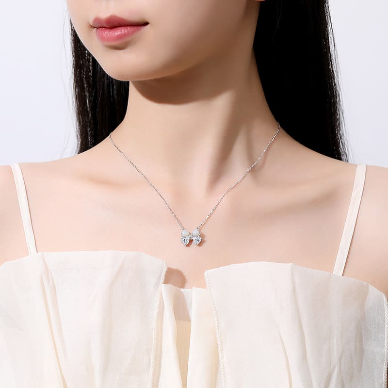 “Sweetheart Wings” Heart & Crystal Butterfly Necklace