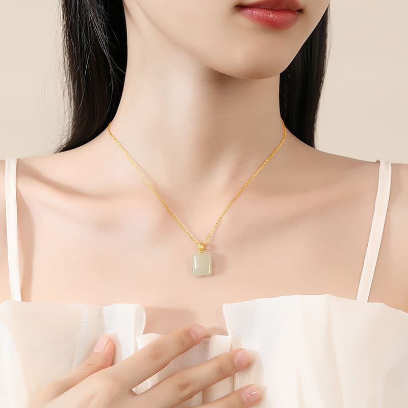 Jade Wushi Pendant Necklace