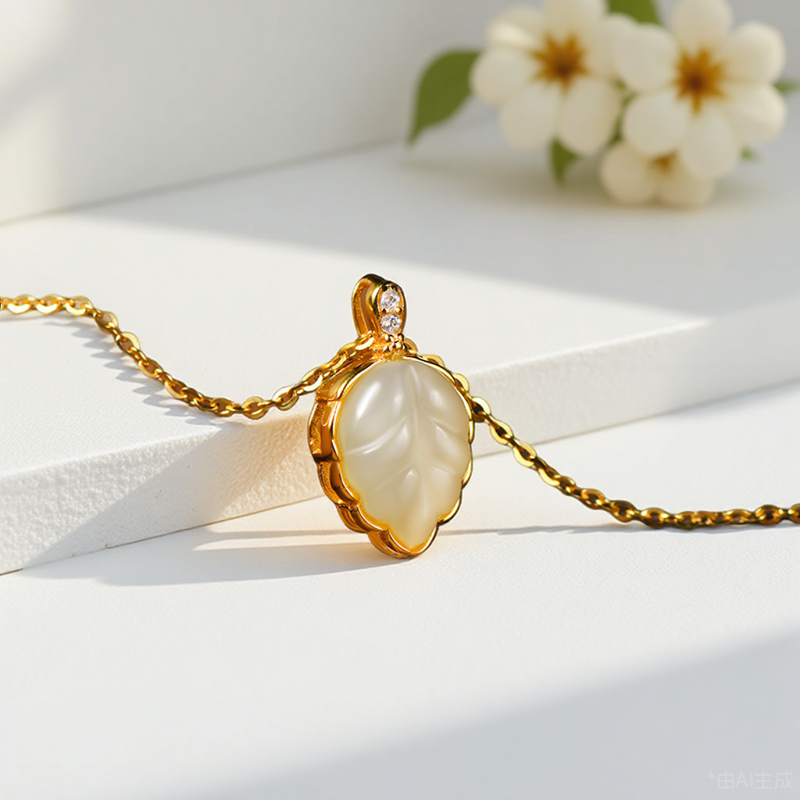 Jade Leaf Harmony Pendant Necklace