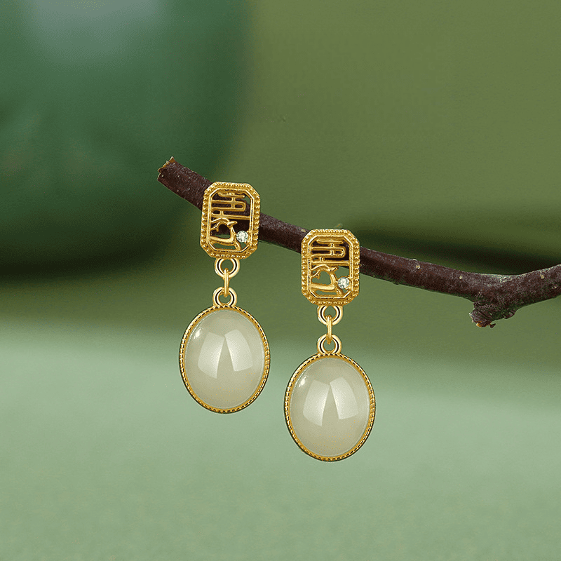 Prosperity Jade Drop Earrings