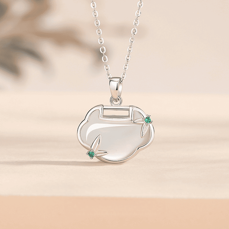 Bamboo Whisper Silver Cloud Pendant