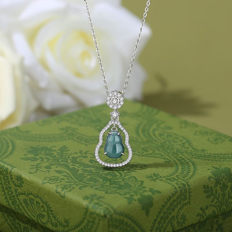 Jade Gourd Prosperity Necklace
