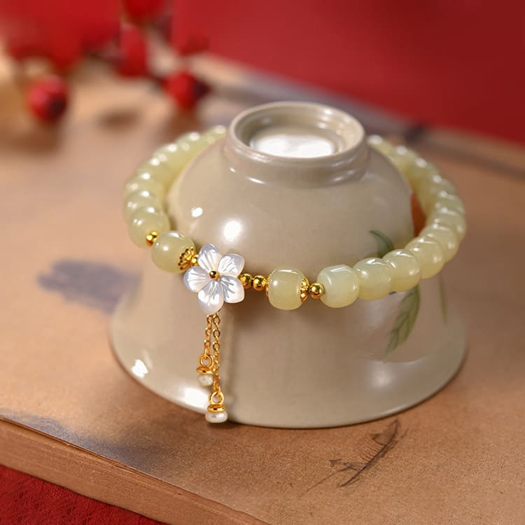 Peach Blossom Jade Bracelet