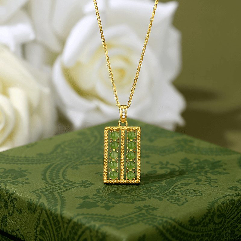 Jade Abacus Pendant Necklace