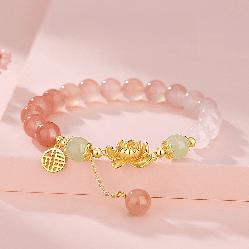 Lotus Blessing Jade Bracelet