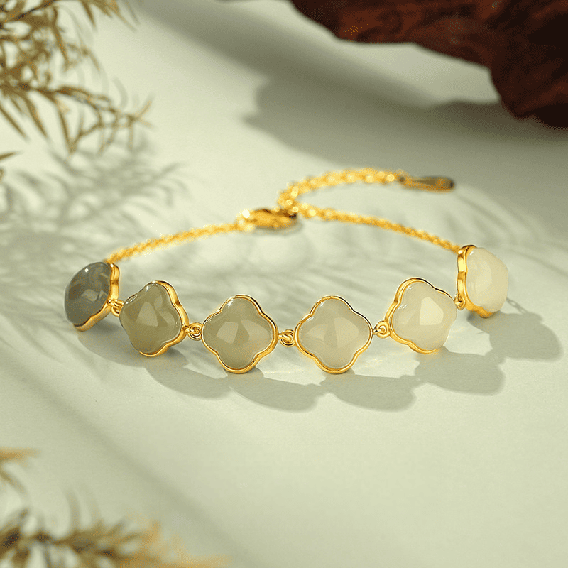 Lucky Clover Jade Bracelet