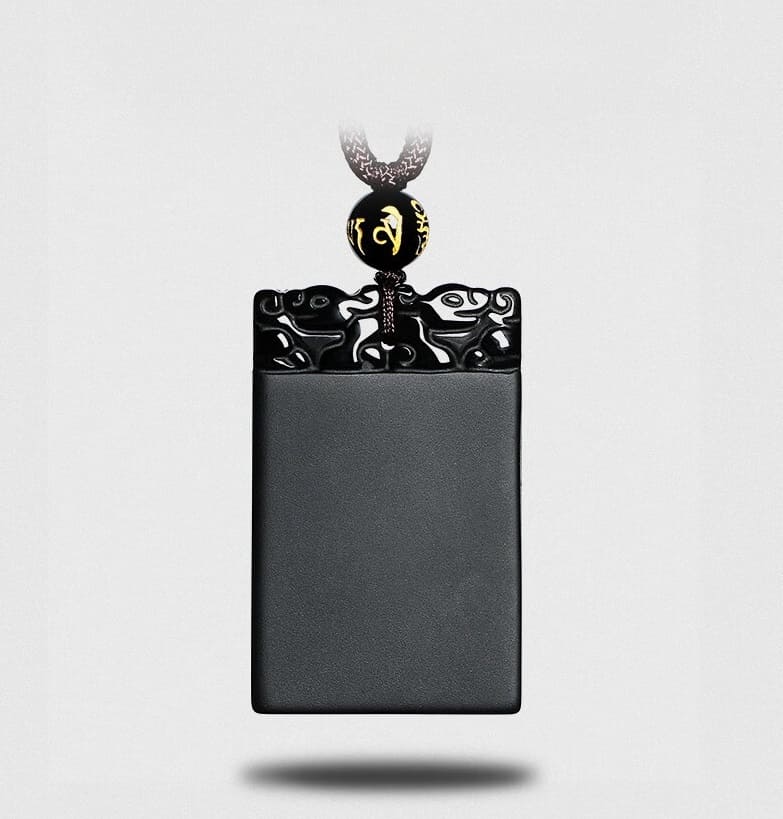 Obsidian Guardian Pendant – Pixiu Necklace for Peace, Safety & Protection - JadeTale