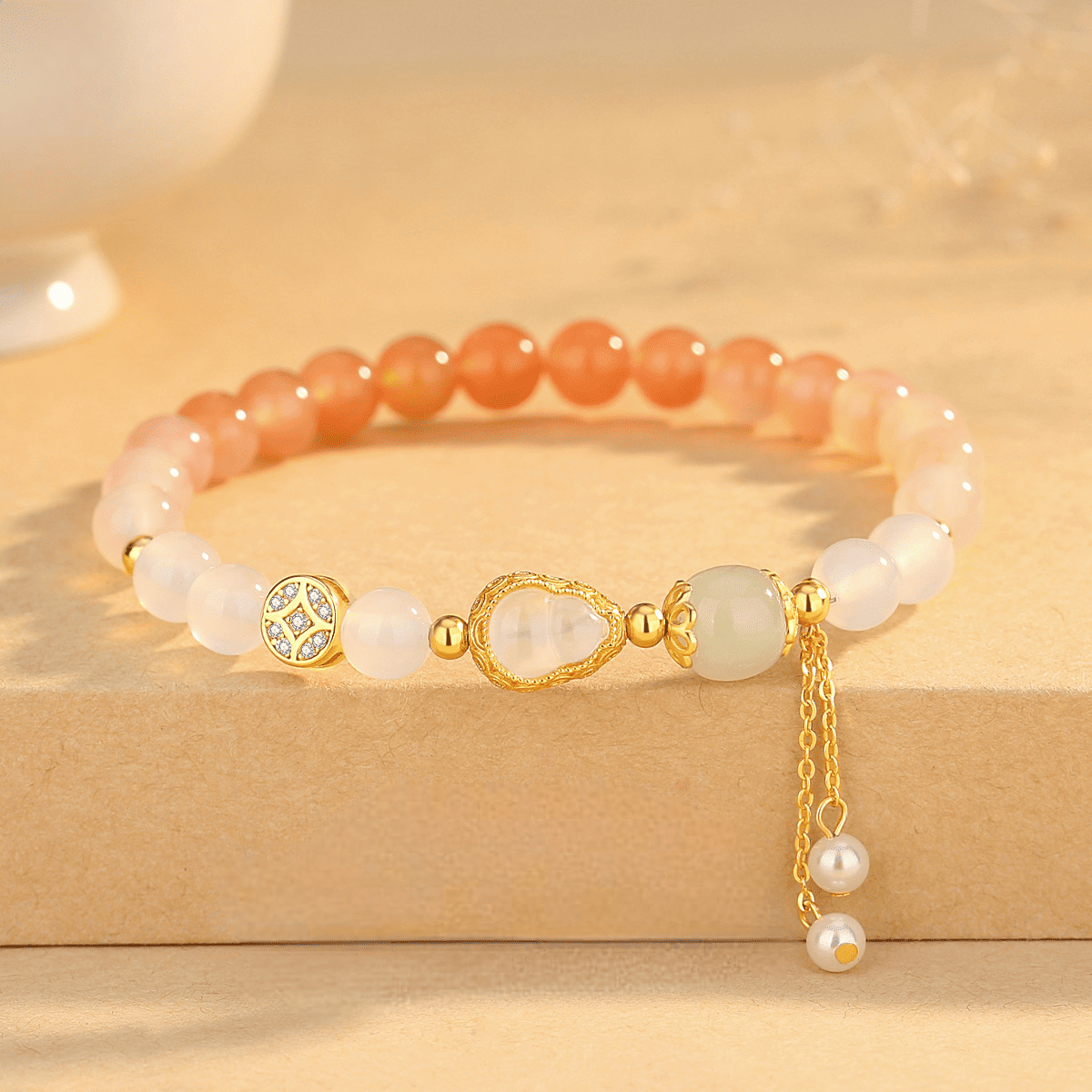 Fortune Gourd Gradient Jade Bracelet