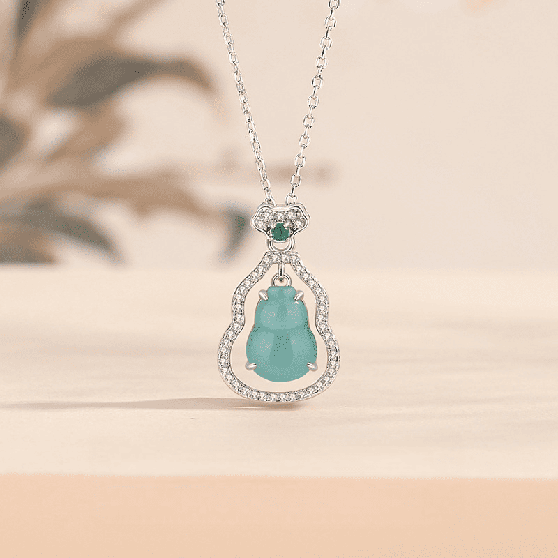 Lucky Gourd Halo Jade Necklace