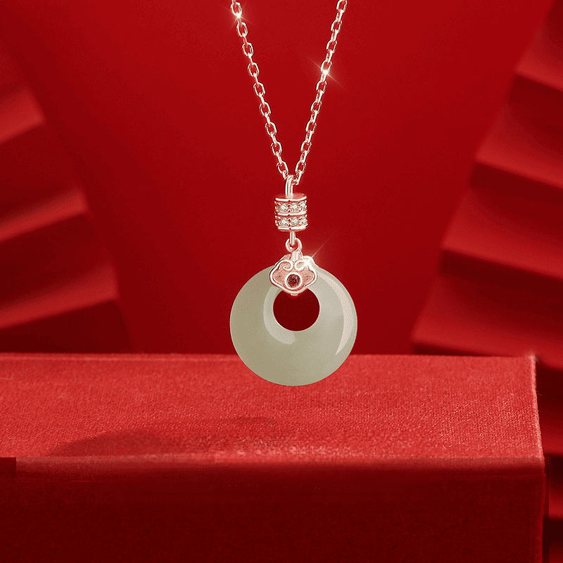 Jade Peace Buckle Necklace