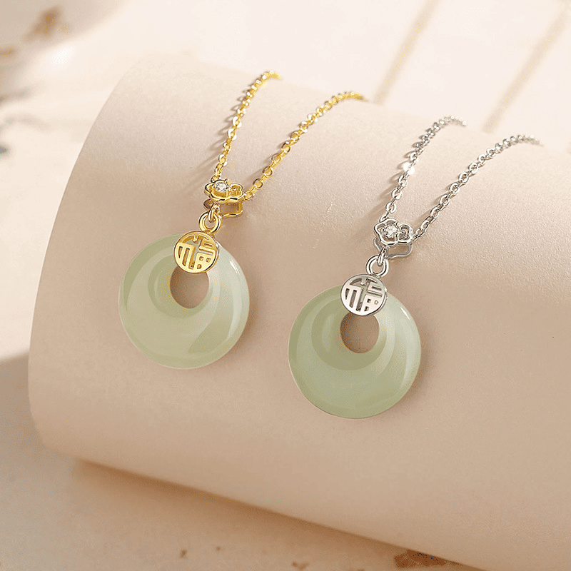 Fu Jade Circle Necklace