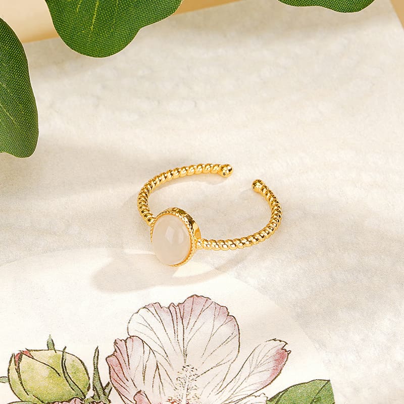 Adjustable Jade Bead Rings