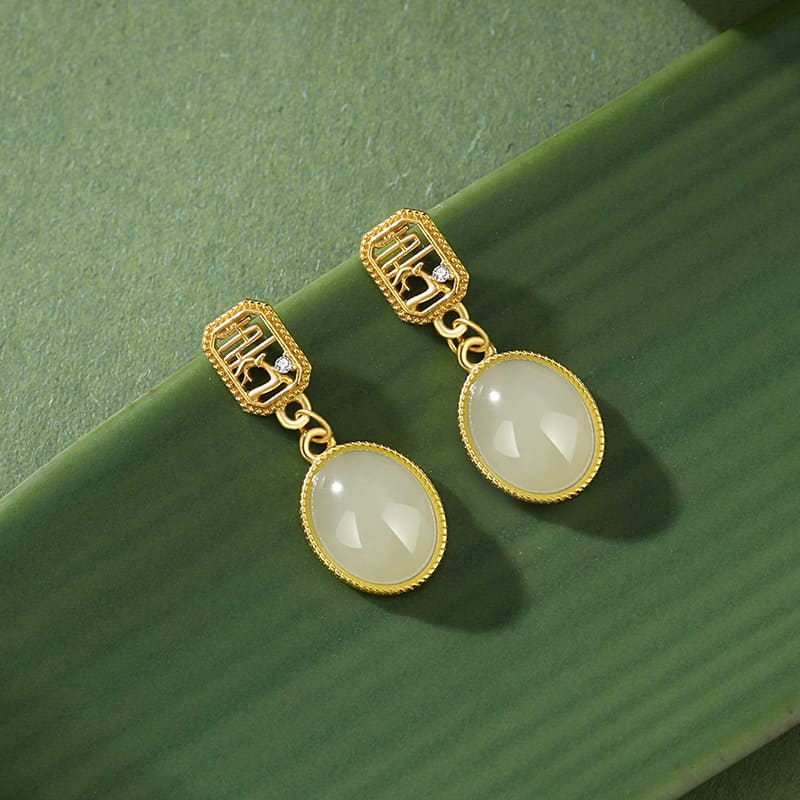 Prosperity Jade Drop Earrings