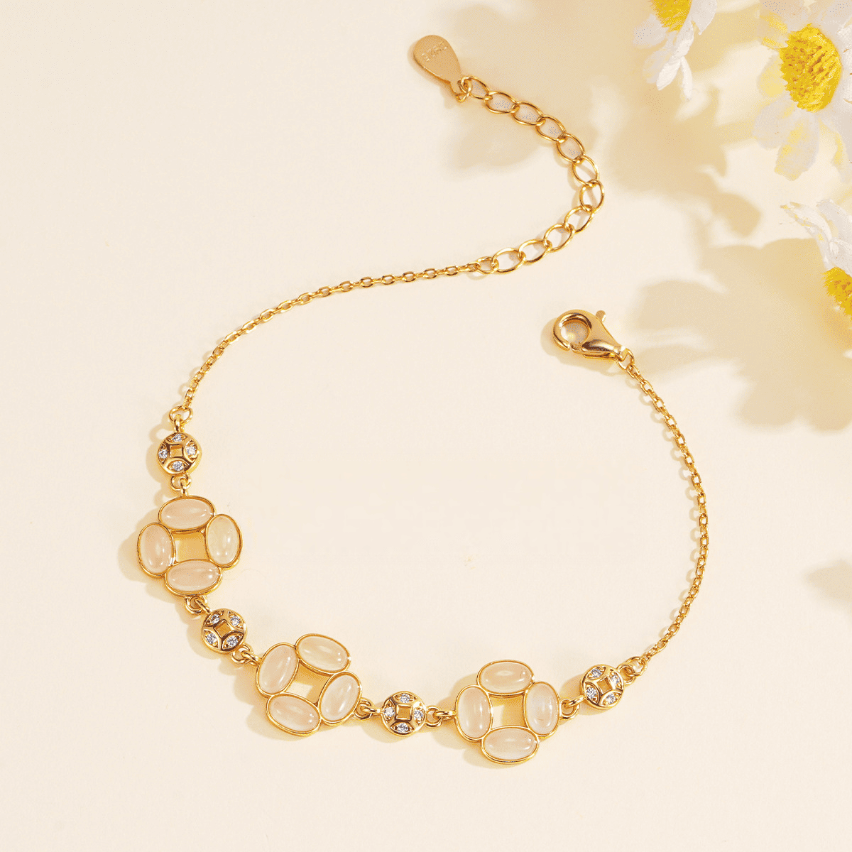 Lucky Clover Jade Bracelet