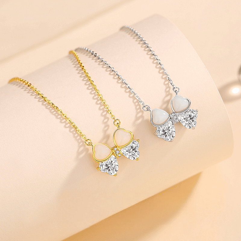 “Sweetheart Wings” Heart & Crystal Butterfly Necklace