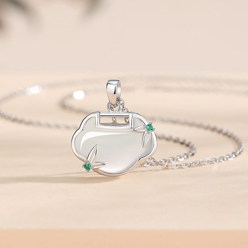 Bamboo Whisper Silver Cloud Pendant