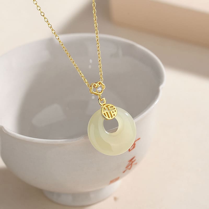 Fu Jade Circle Necklace
