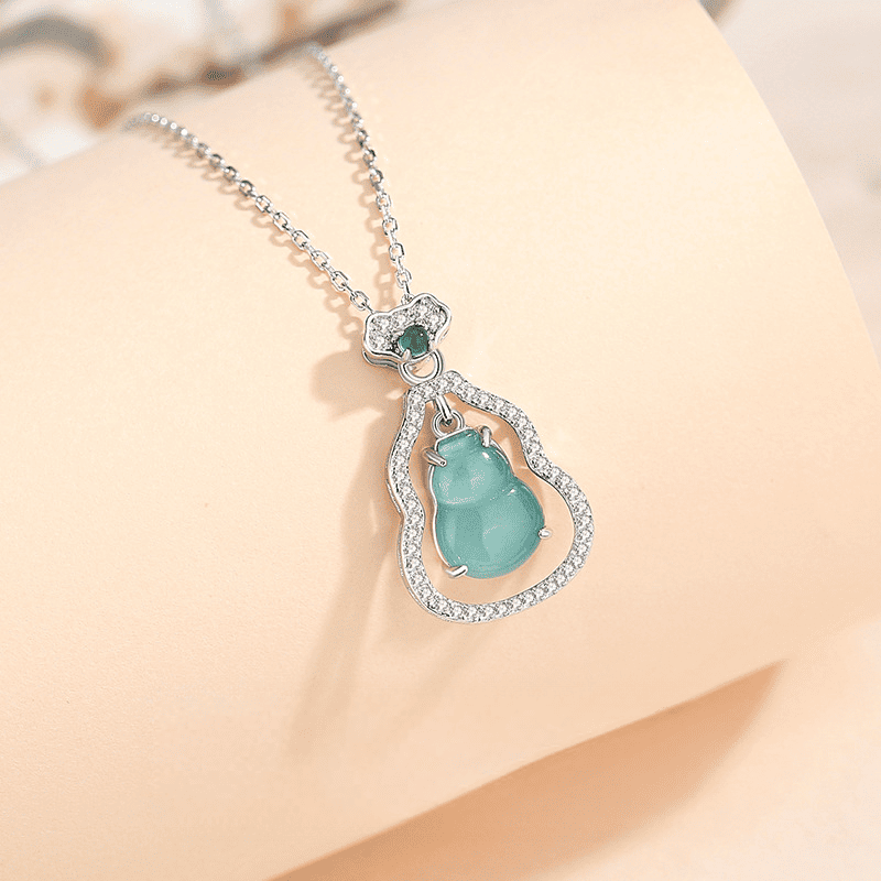 Lucky Gourd Halo Jade Necklace