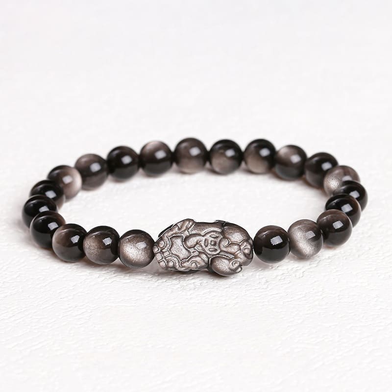 Obsidian Pixiu Bracelet – Protection, Wealth & Grounding Energy - JadeTale
