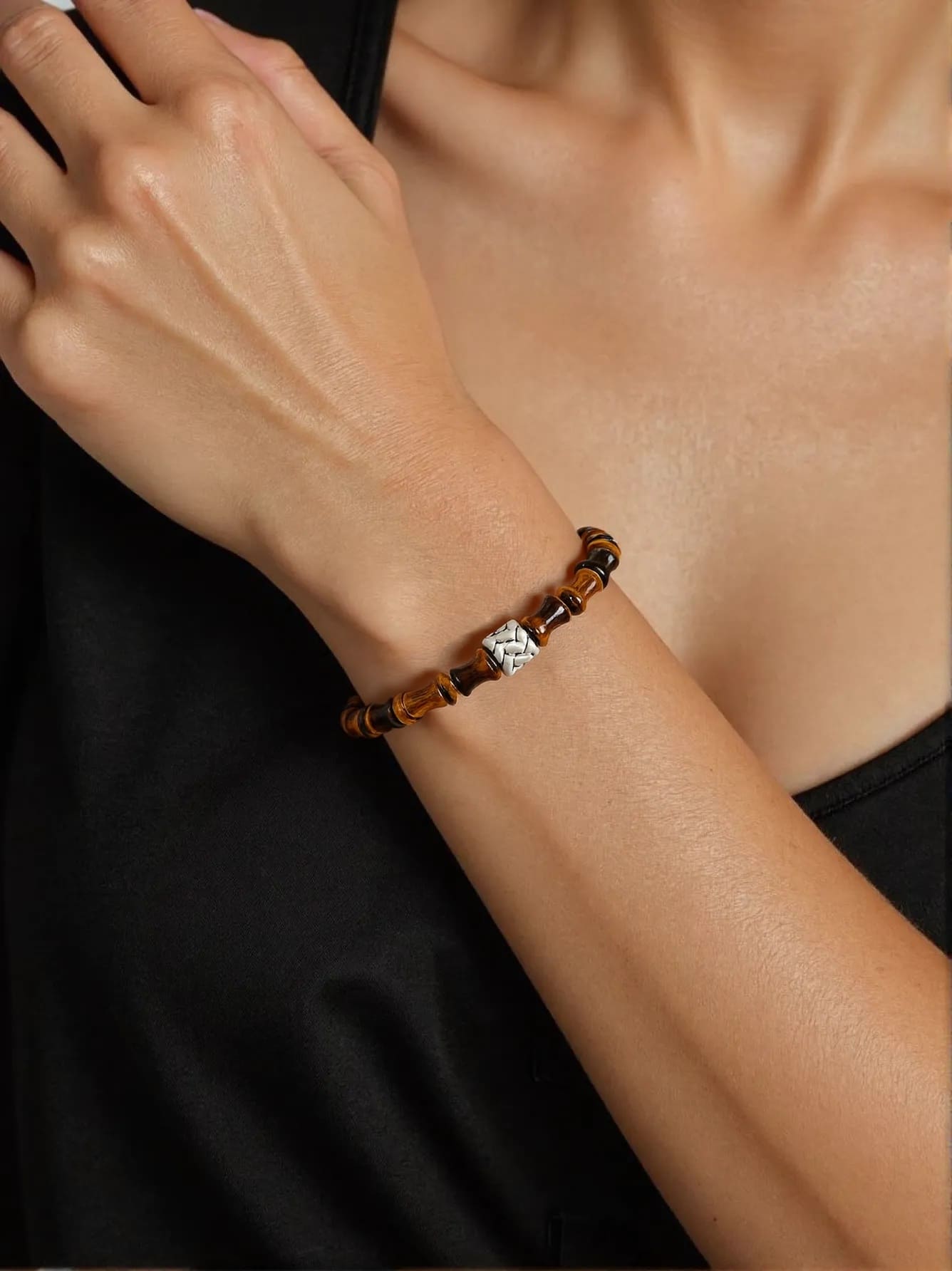 Tiger’s Eye Bamboo Bracelet