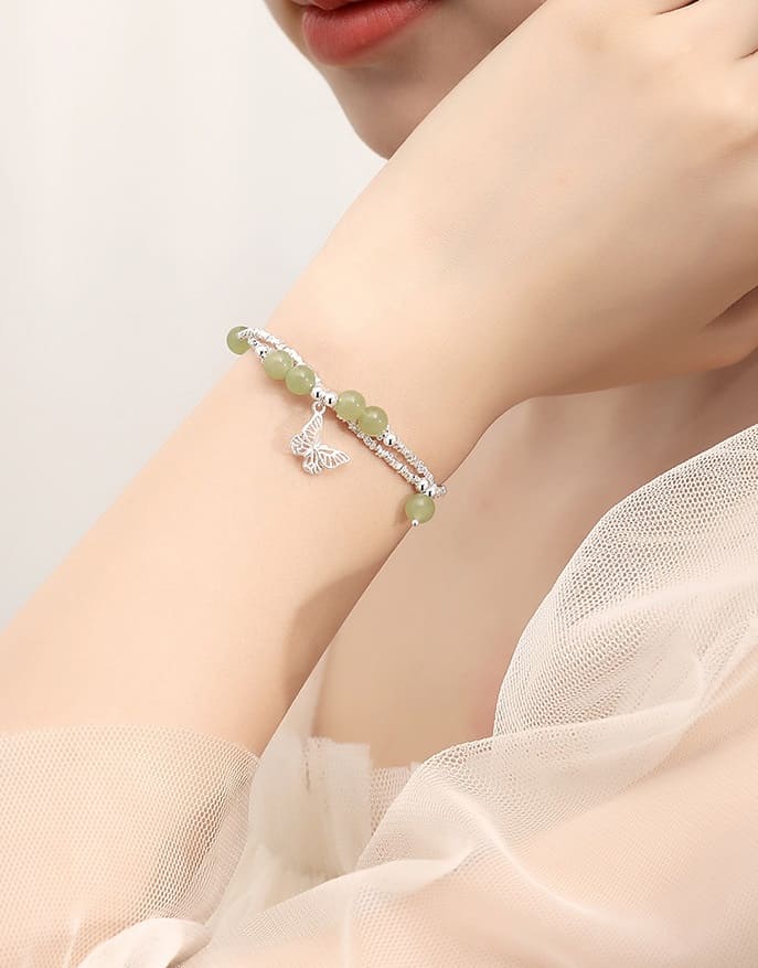 Butterfly Whisper Jade Bracelet