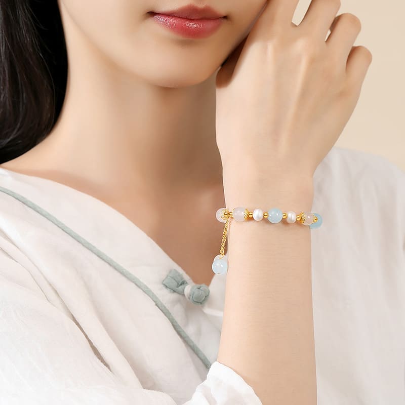 Harmony Colors Jade & Pearl Bracelet