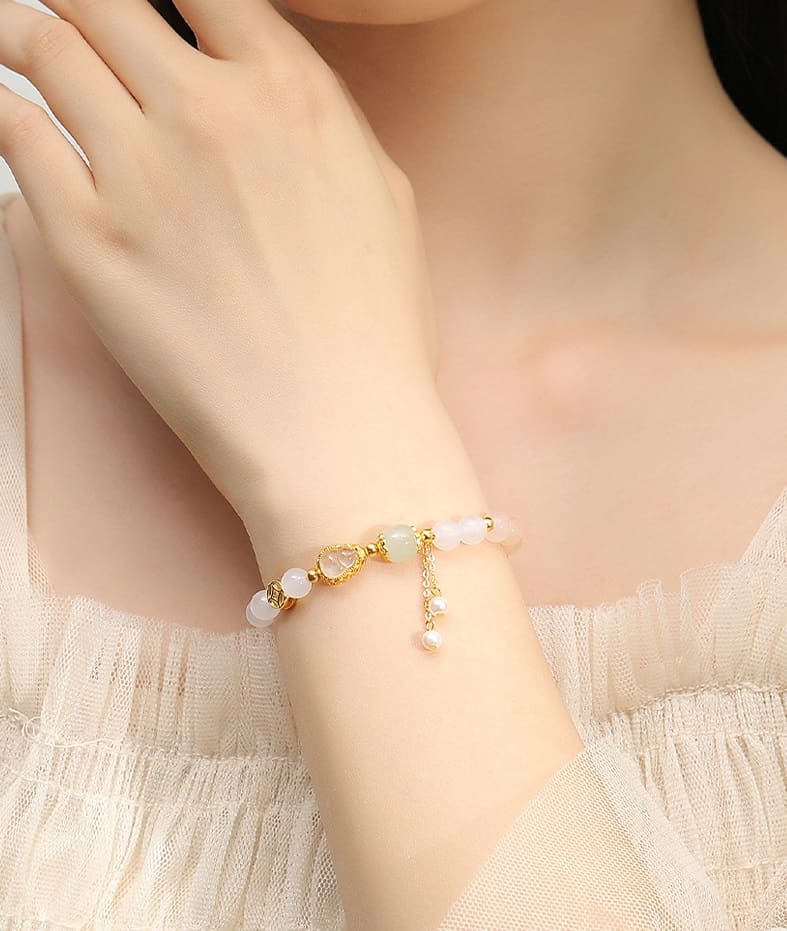 Fortune Gourd Gradient Jade Bracelet