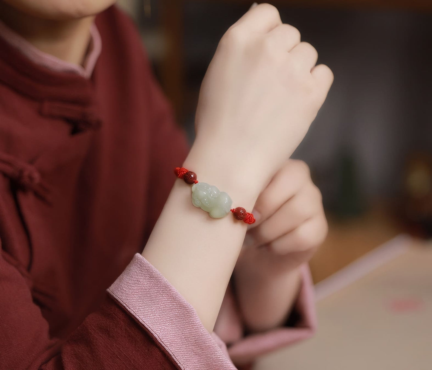 Jade Pixiu Bracelet – Handwoven String Talisman for Wealth, Luck & Protection - JadeTale