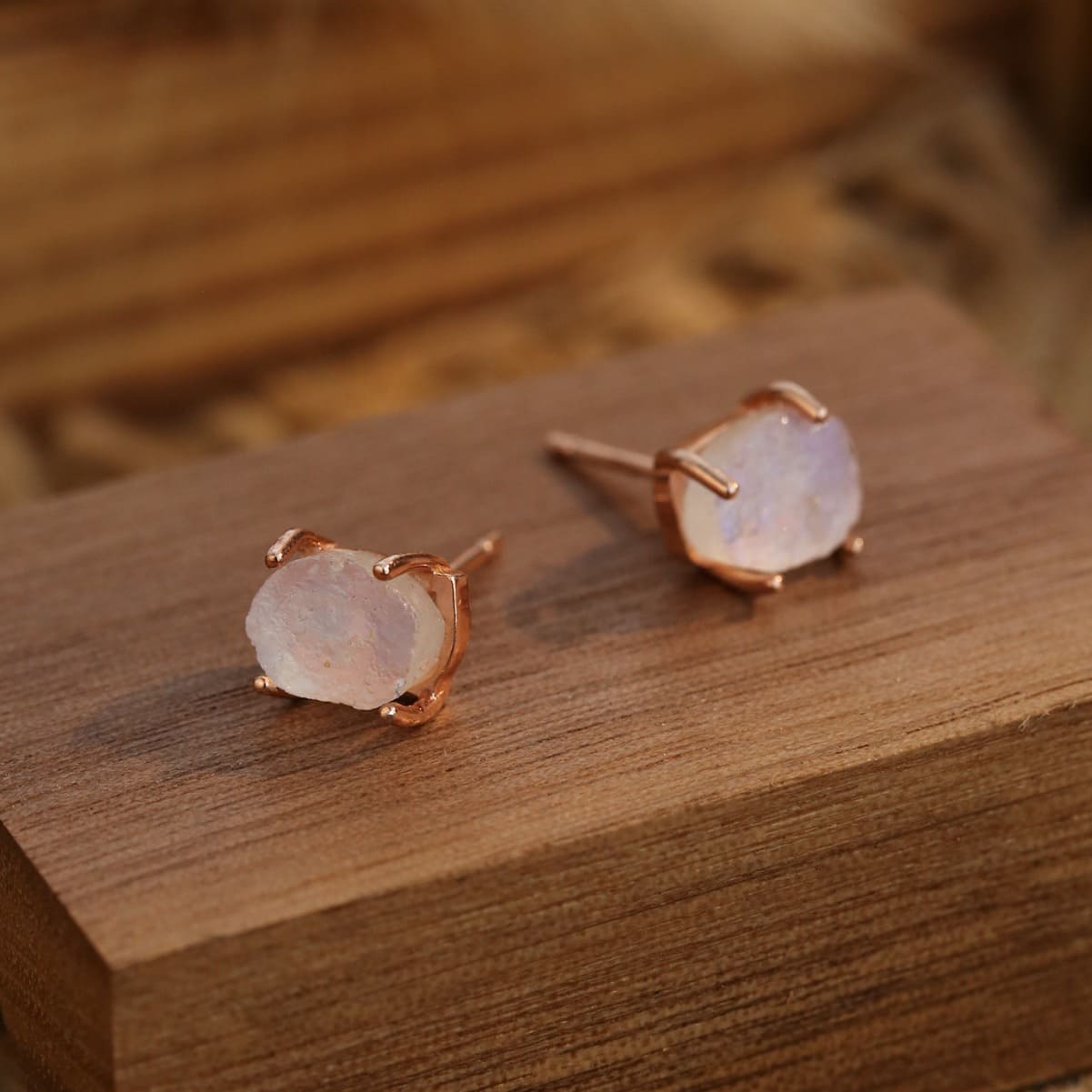 Moonstone Earrings - S925 Sterling Silver Healing Jewelry for Women, Promotes Intuition & Emotional Balance - JadeTale
