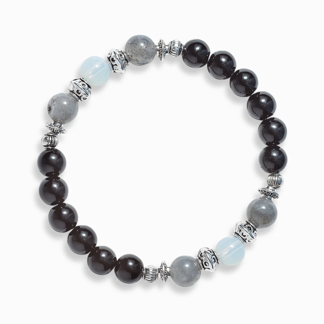 Obsidian & Opalite Bracelet - Healing Jewelry for Women, Promotes Grounding & Emotional Harmony - JadeTale