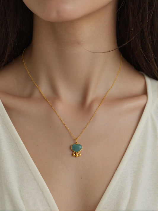 Heart of Ruyi Jade Pendant Necklace
