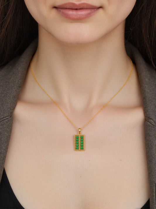 Jade Abacus Pendant Necklace