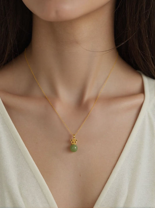 Royal Jade Crown Necklace