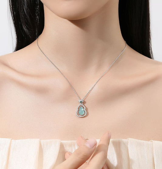 Lucky Gourd Halo Jade Necklace
