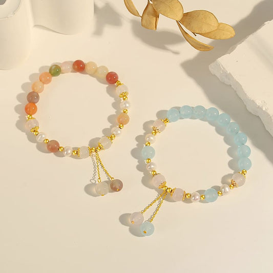 Harmony Colors Jade & Pearl Bracelet