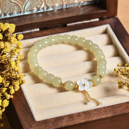 Peach Blossom Jade Bracelet