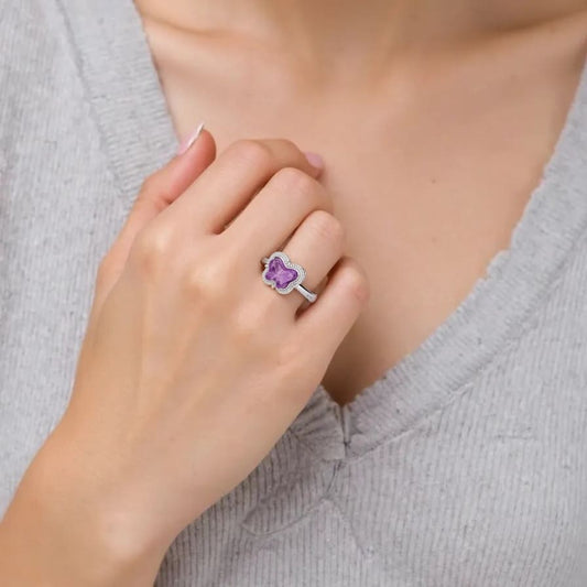 Amethyst Butterfly Ring