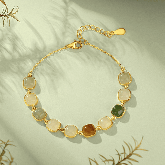 Ethereal Jade Mosaic Bracelet