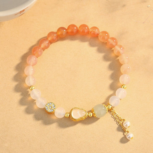 Fortune Gourd Gradient Jade Bracelet