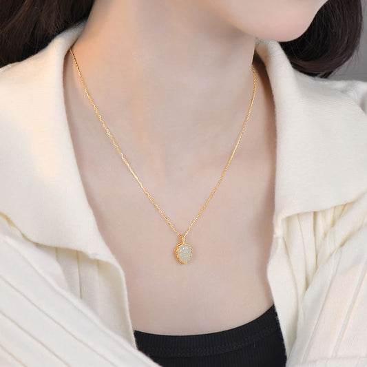Jade Leaf Harmony Pendant Necklace