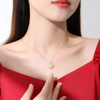 Moonlit Dragon Jade Pendant Necklace