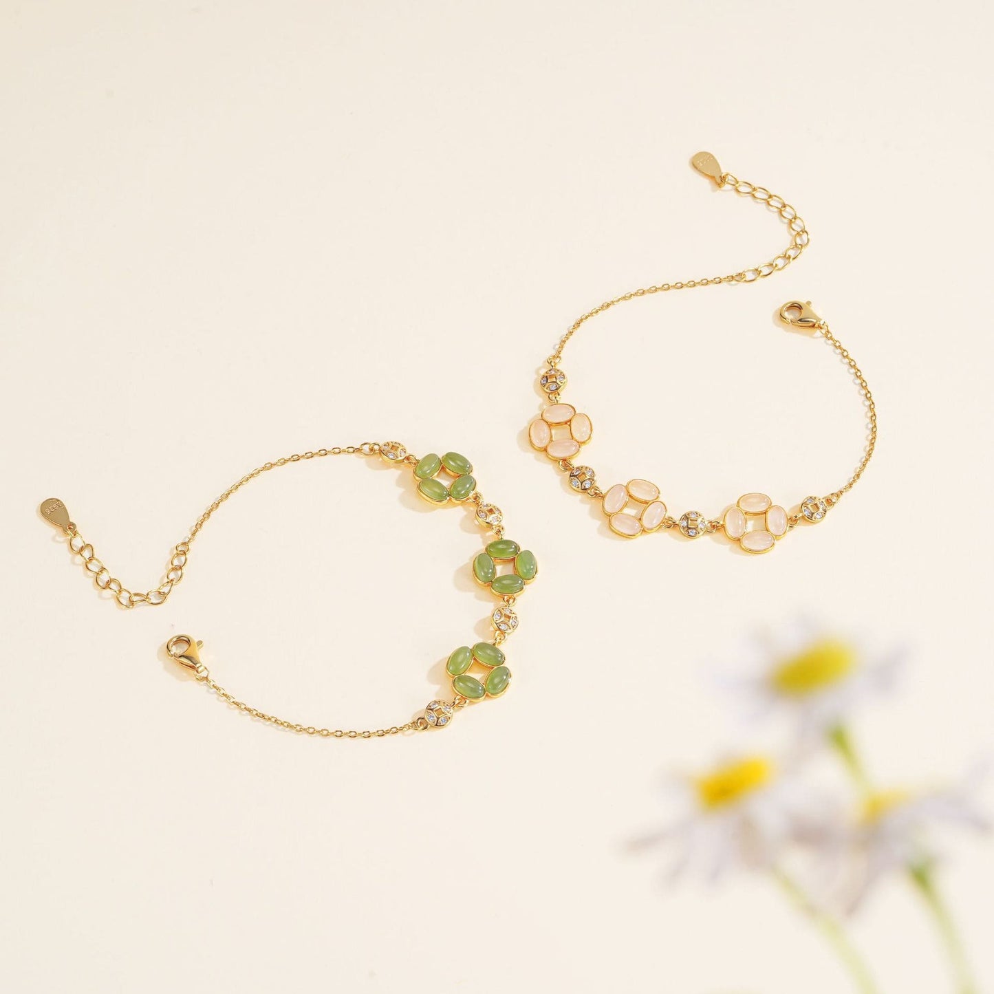 Lucky Clover Jade Bracelet