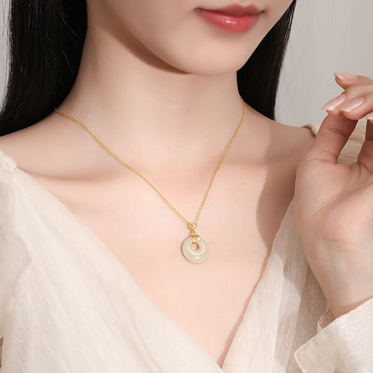 Fu Jade Circle Necklace