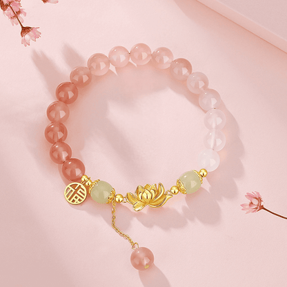 Lotus Blessing Jade Bracelet
