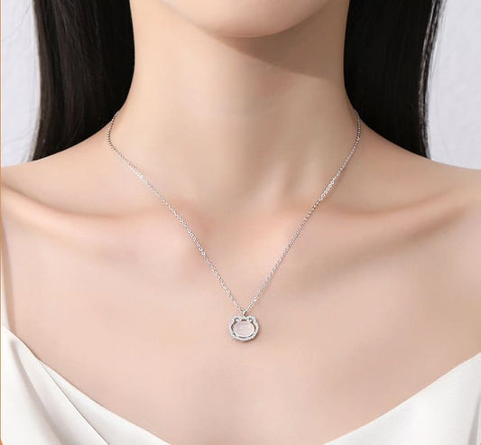 Celestial Cloud White Jade Pendant Necklace
