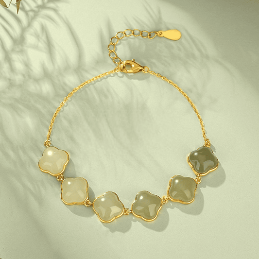 Lucky Clover Jade Bracelet